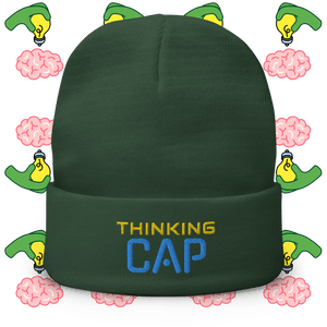 Thinking Cap Embroidered Beanie - Cloutropolis