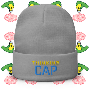 Thinking Cap Embroidered Beanie - Cloutropolis