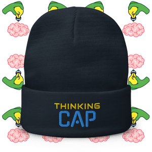 Thinking Cap Embroidered Beanie - Cloutropolis