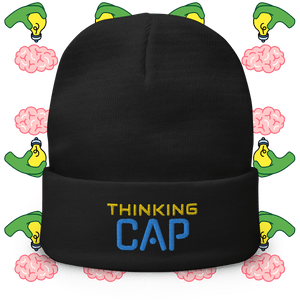 Thinking Cap Embroidered Beanie - Cloutropolis