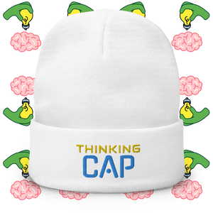 Thinking Cap Embroidered Beanie - Cloutropolis