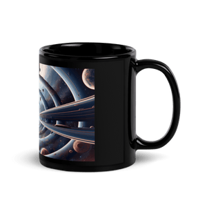 Time Warp Black Glossy Mug - Cups - Cloutropolis