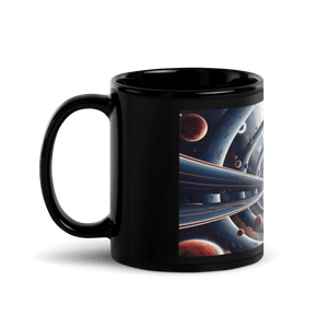 Time Warp Black Glossy Mug - Cups - Cloutropolis