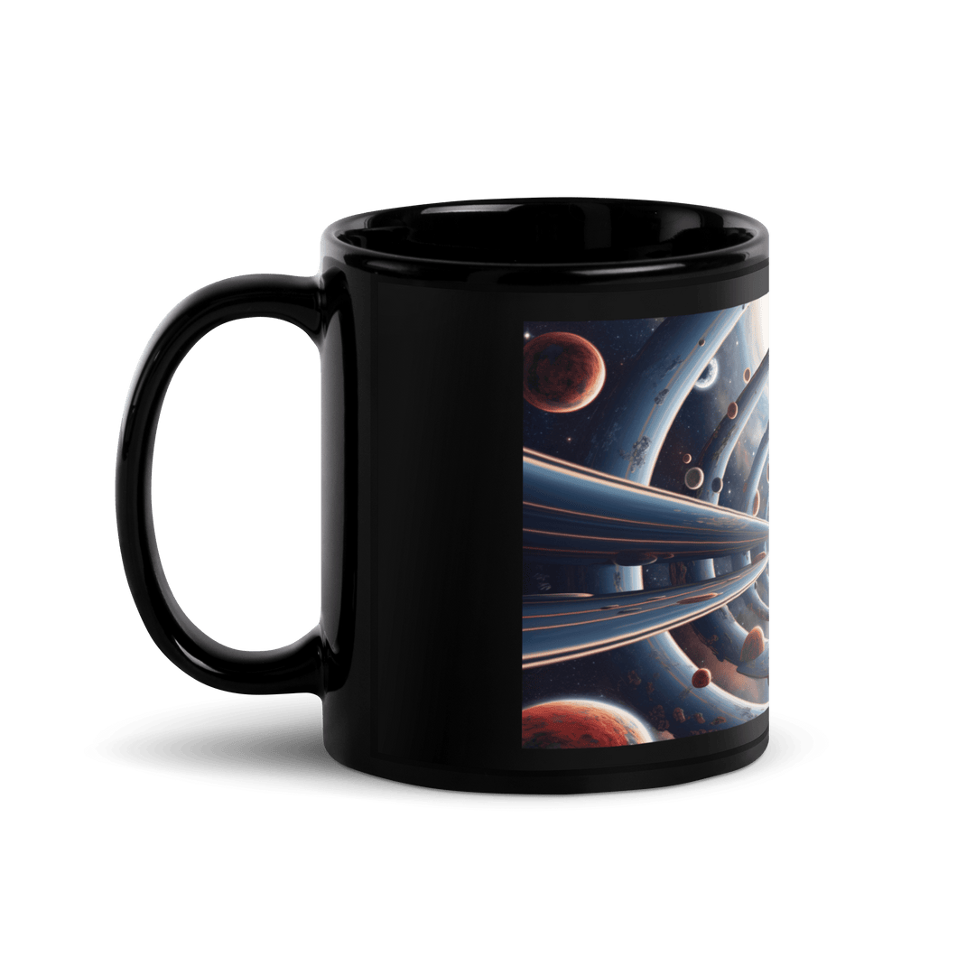 Time Warp Black Glossy Mug - Cups - Cloutropolis