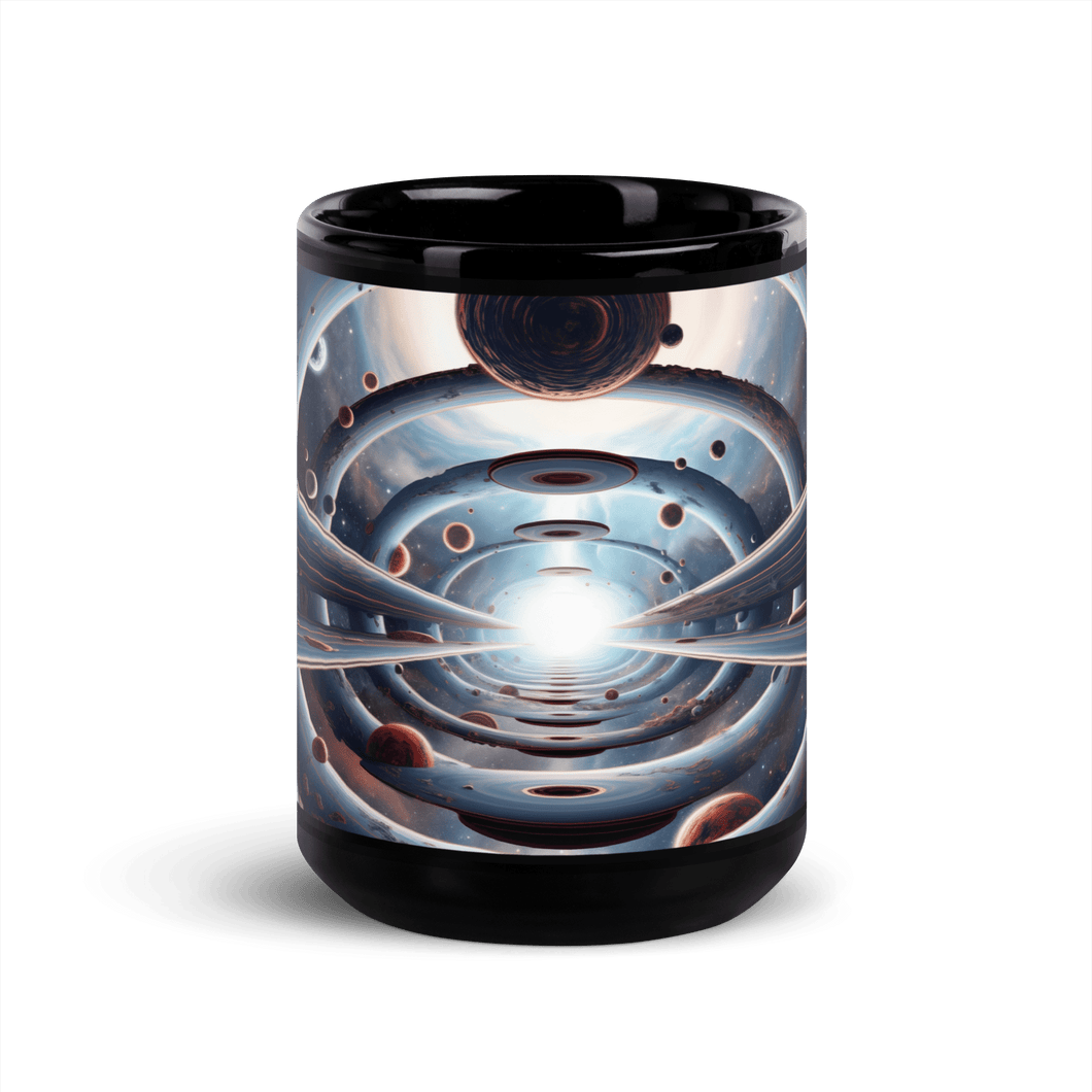 Time Warp Black Glossy Mug - Cups - Cloutropolis