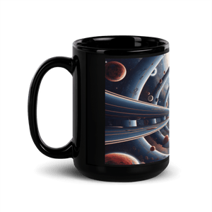 Time Warp Black Glossy Mug - Cups - Cloutropolis