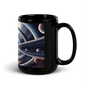 Time Warp Black Glossy Mug - Cups - Cloutropolis