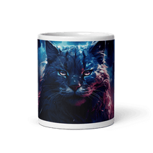 Load image into Gallery viewer, Void Cat White Glossy Mug - Cups - Cloutropolis