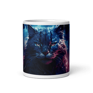 Void Cat White Glossy Mug - Cups - Cloutropolis