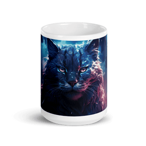 Void Cat White Glossy Mug - Cups - Cloutropolis