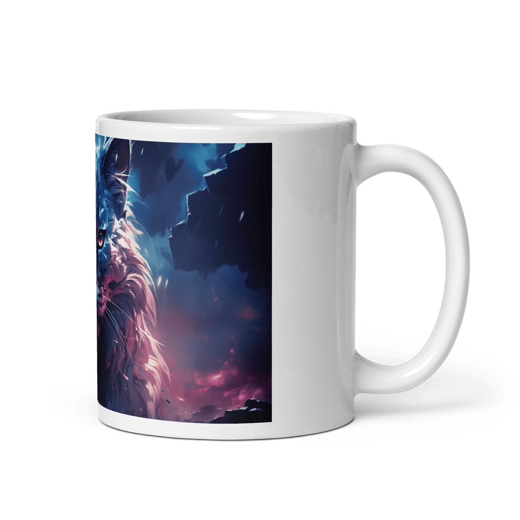 Void Cat White Glossy Mug - Cups - Cloutropolis