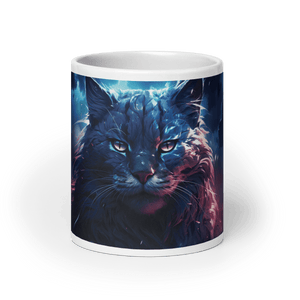 Void Cat White Glossy Mug - Cups - Cloutropolis