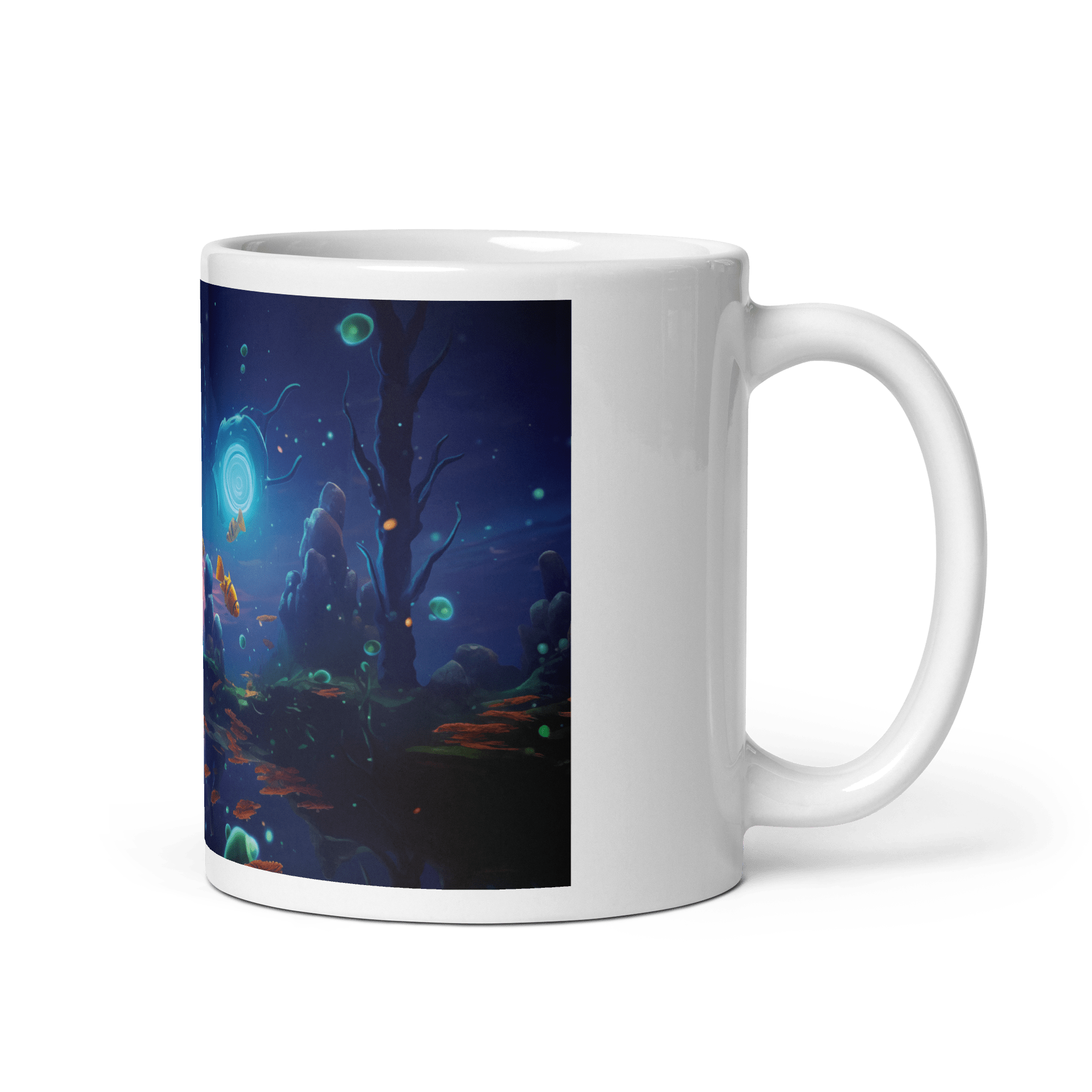 Void Space Aquarium White Glossy Mug - Cups - Cloutropolis