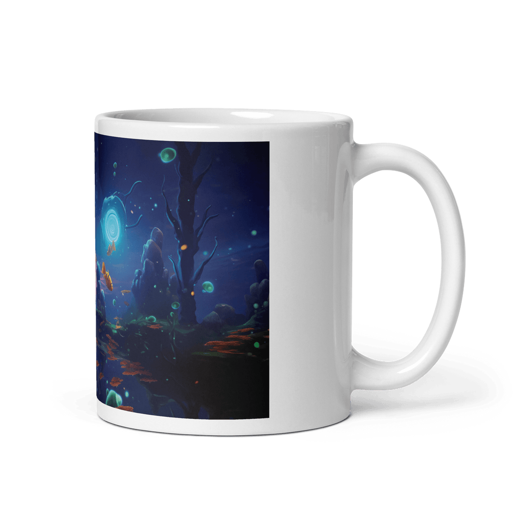 Void Space Aquarium White Glossy Mug - Cups - Cloutropolis